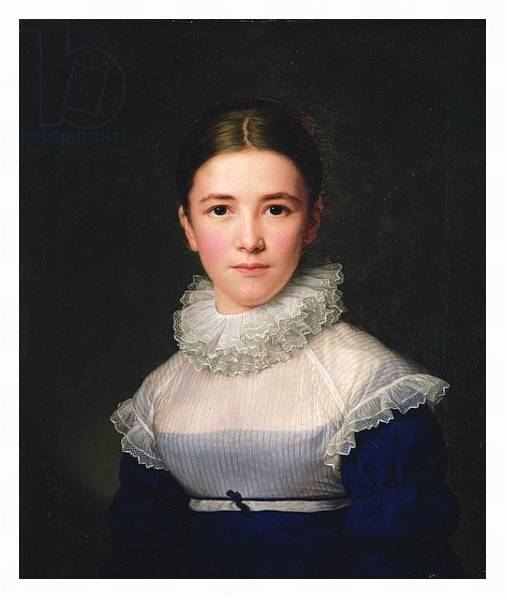 Постер dortrait of Lina Groger, the foster daughter of the Artist, 1815 с типом исполнения На холсте в раме в багетной раме 221-03