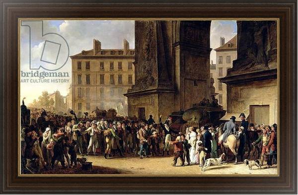 Постер The Conscripts of 1807 Marching Past the Gate of Saint-Denis с типом исполнения На холсте в раме в багетной раме 1.023.151