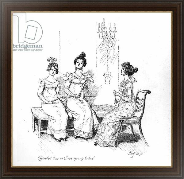 Постер The Bingley sisters from 'Pride and Prejudice' by Jane Austen, 1894 с типом исполнения На холсте в раме в багетной раме 1.023.151