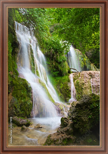 Постер Болгария. Крушунски водопад 2 с типом исполнения На холсте в раме в багетной раме 35-M719P-83