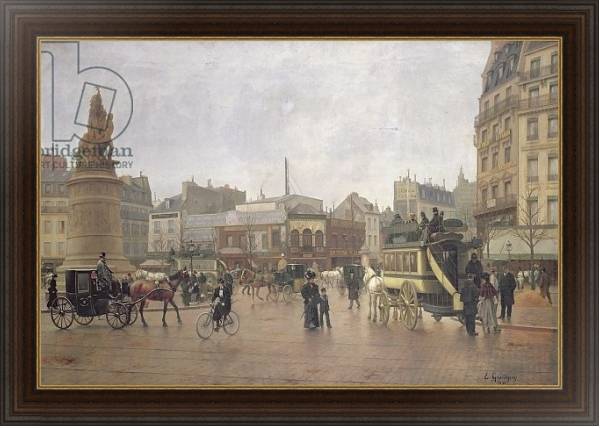 Постер La Place Clichy, Paris, 1896 с типом исполнения На холсте в раме в багетной раме 1.023.151