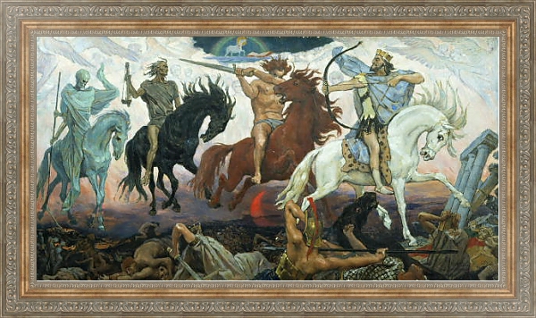 Постер Воины Апокалипсиса. 1887 с типом исполнения На холсте в раме в багетной раме 484.M48.310