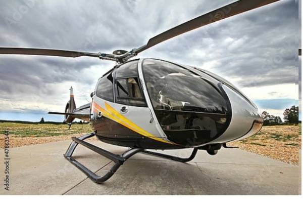 Постер Современный вертолет EC 130 с типом исполнения На холсте без рамы