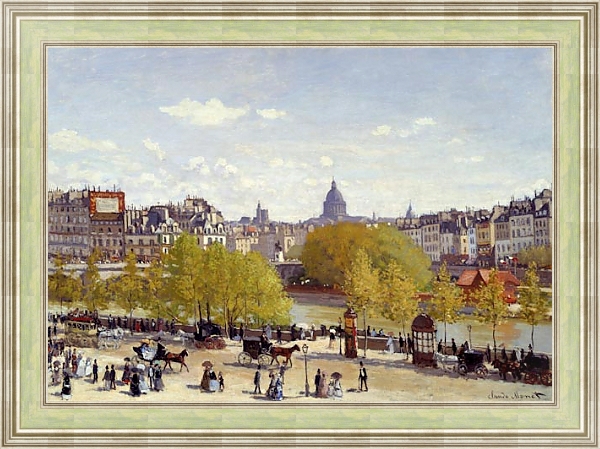 Постер Вид на Лувр с типом исполнения На холсте в раме в багетной раме NA053.0.113