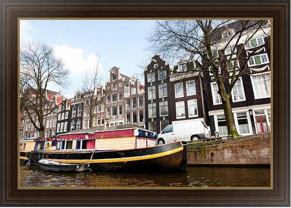 Постер Амстердам 7 с типом исполнения На холсте в раме в багетной раме 1.023.151