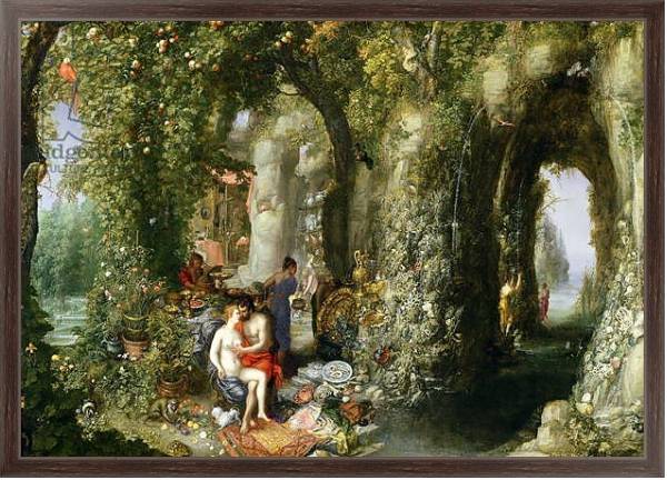 Постер A Fantastic cave with Odysseus and Calypso с типом исполнения На холсте в раме в багетной раме 221-02