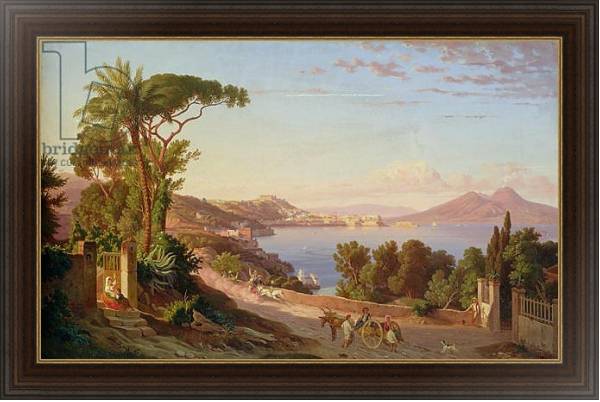 Постер View of Naples 3 с типом исполнения На холсте в раме в багетной раме 1.023.151
