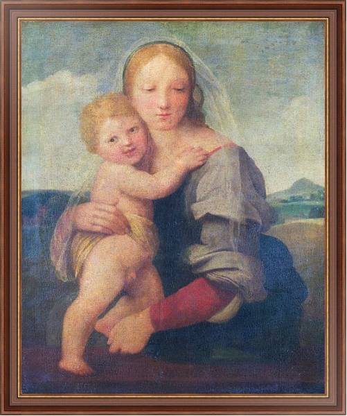 Постер Мадонна с младенцем с типом исполнения На холсте в раме в багетной раме 35-M719P-83