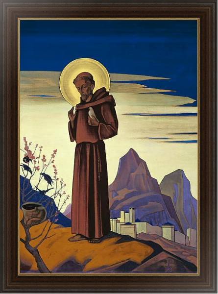Постер Св. Франциск 2 с типом исполнения На холсте в раме в багетной раме 1.023.151