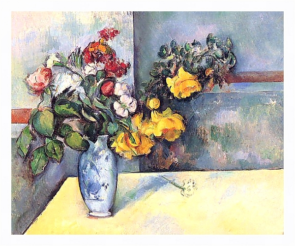Постер Натюрморт с цветами в вазе 2 с типом исполнения На холсте в раме в багетной раме 221-03