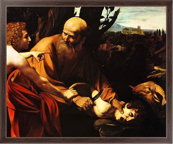 Постер Жертвоприношение Авраама с типом исполнения На холсте в раме в багетной раме 221-02