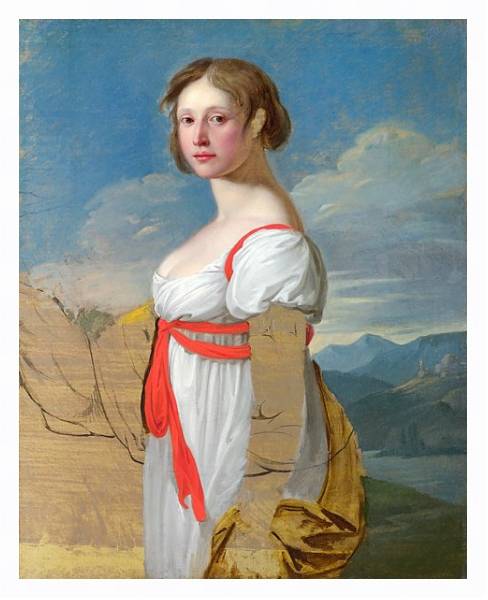 Постер Портрет женщины 11 с типом исполнения На холсте в раме в багетной раме 221-03