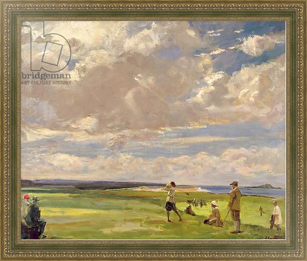 Постер Lady Astor playing golf at North Berwick с типом исполнения На холсте в раме в багетной раме 484.M48.640