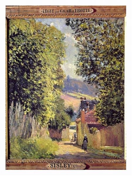 Постер A Road in Louveciennes, 1883 с типом исполнения На холсте в раме в багетной раме 221-03