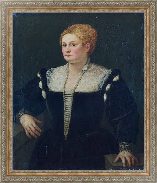Постер Портрет женщины 14 с типом исполнения На холсте в раме в багетной раме 484.M48.310