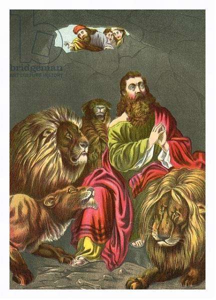 Постер Daniel in the Lions' den с типом исполнения На холсте в раме в багетной раме 221-03