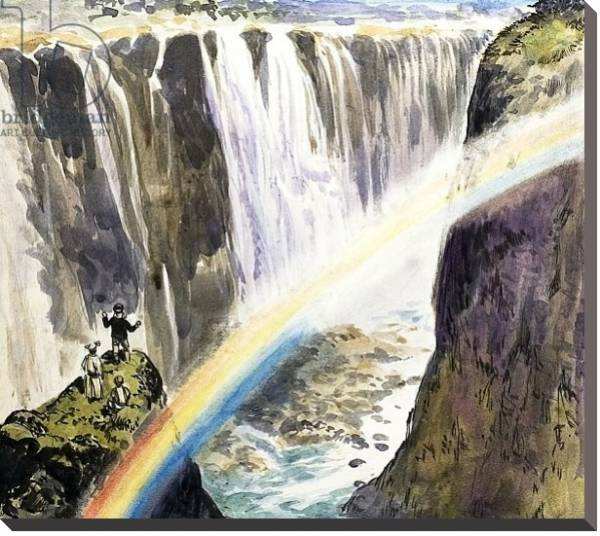 Постер Dr Livingstone seeing the Victoria Falls с типом исполнения На холсте без рамы