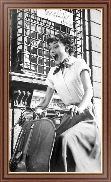 Постер Hepburn, Audrey (Roman Holiday) 5 с типом исполнения На холсте в раме в багетной раме 35-M719P-83