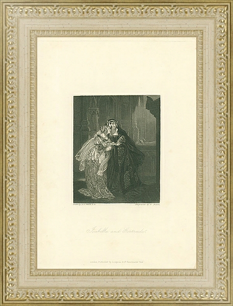 Постер Isabella and Gertrude 1 с типом исполнения Акварель в раме в багетной раме 484.M48.725