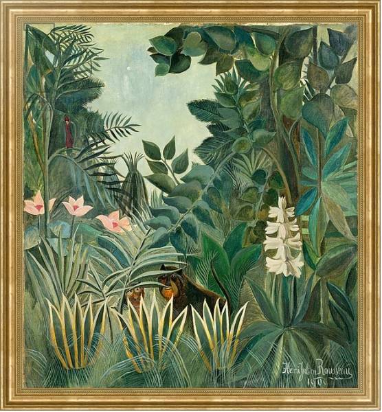 Постер The Equatorial Jungle, 1909 с типом исполнения На холсте в раме в багетной раме NA033.1.051