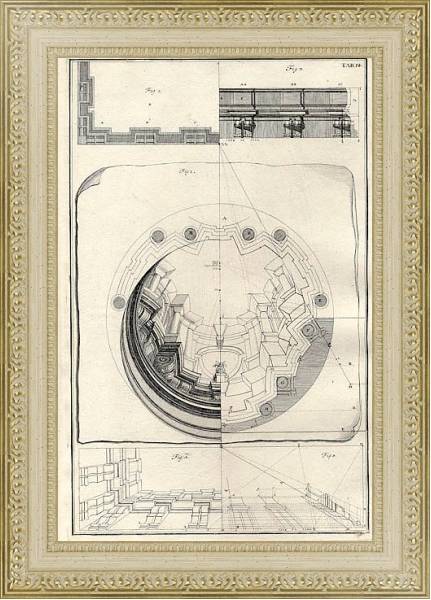 Постер Архитектура J. J. Schuebler №16 с типом исполнения Акварель в раме в багетной раме 484.M48.725