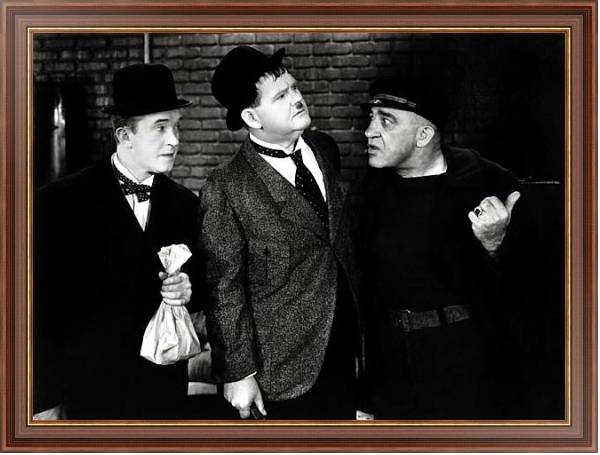 Постер Laurel & Hardy (Live Ghost, The) с типом исполнения На холсте в раме в багетной раме 35-M719P-83
