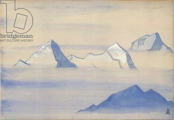 Постер Himalayas, album leaf, 1934 4 с типом исполнения На холсте без рамы