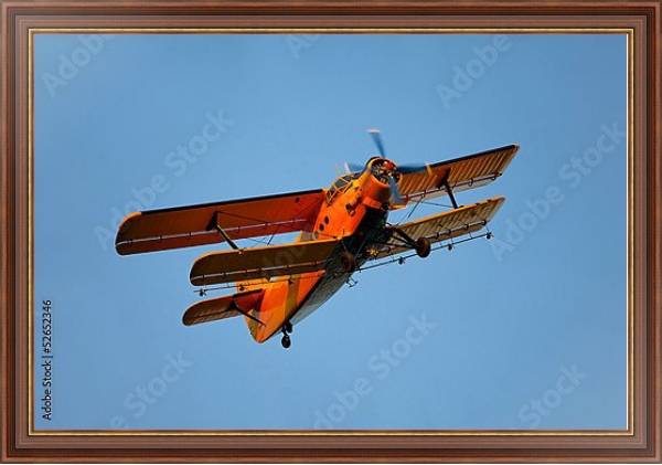 Постер Легкий самолет в небе с типом исполнения На холсте в раме в багетной раме 35-M719P-83