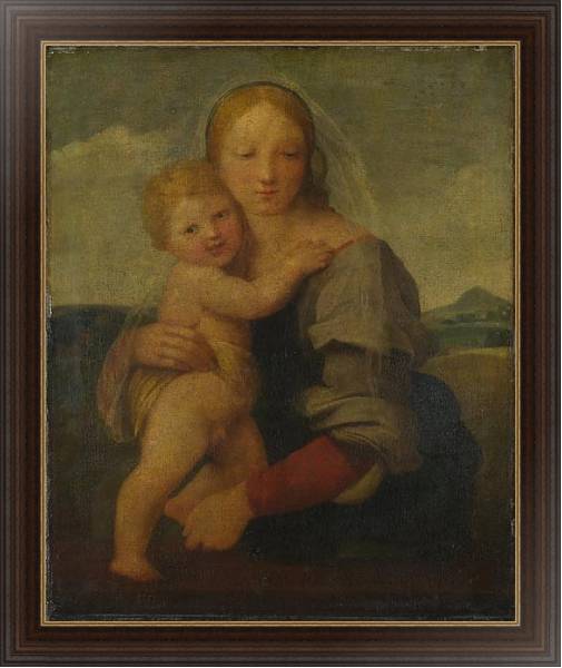 Постер Мадонна с младенцем с типом исполнения На холсте в раме в багетной раме 1.023.151