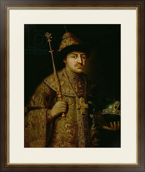 Постер Portrait of Tsar Fyodor III Alexeevich 1 с типом исполнения Под стеклом в багетной раме 1.023.036