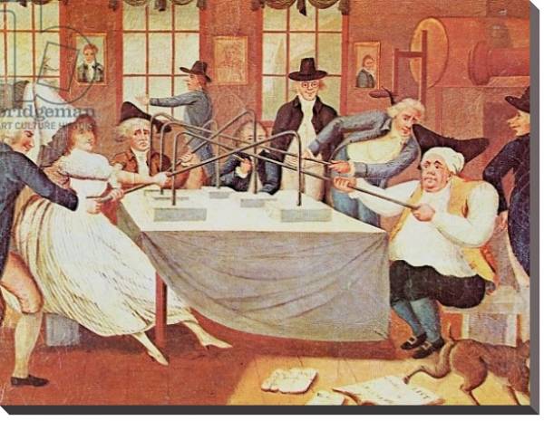 Постер Benjamin Franklin's experiments with electricity с типом исполнения На холсте без рамы