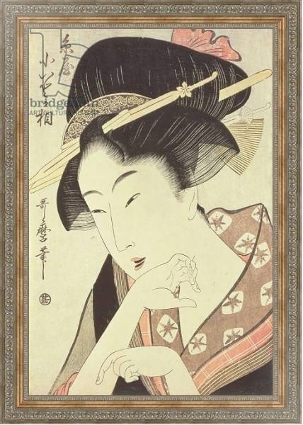 Постер Bust portrait of the heroine Kioto of the Itoya с типом исполнения На холсте в раме в багетной раме 484.M48.310