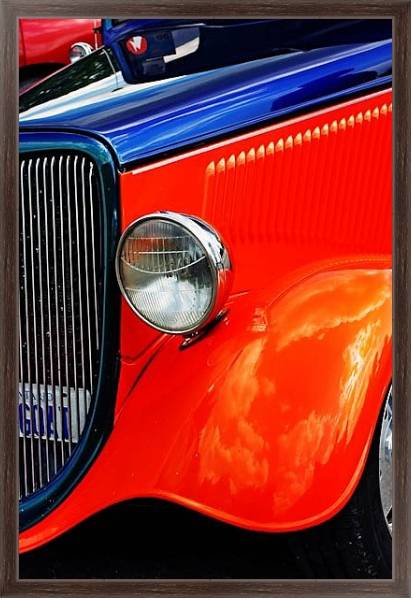 Постер Ретро-авто 2 с типом исполнения На холсте в раме в багетной раме 221-02