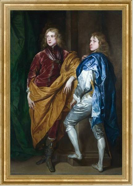 Постер Портрет двух молодых англичан с типом исполнения На холсте в раме в багетной раме NA033.1.051
