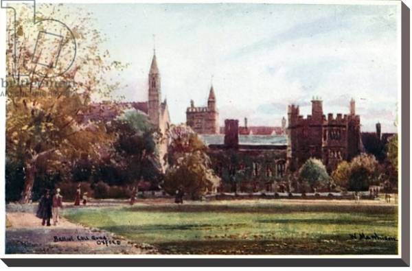 Постер Balliol College, Quad с типом исполнения На холсте без рамы