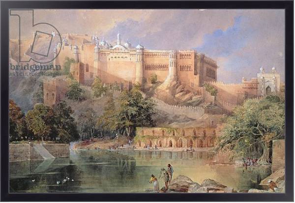 Постер The Fort at Amber, Rajasthan, 1863 с типом исполнения На холсте в раме в багетной раме 221-01