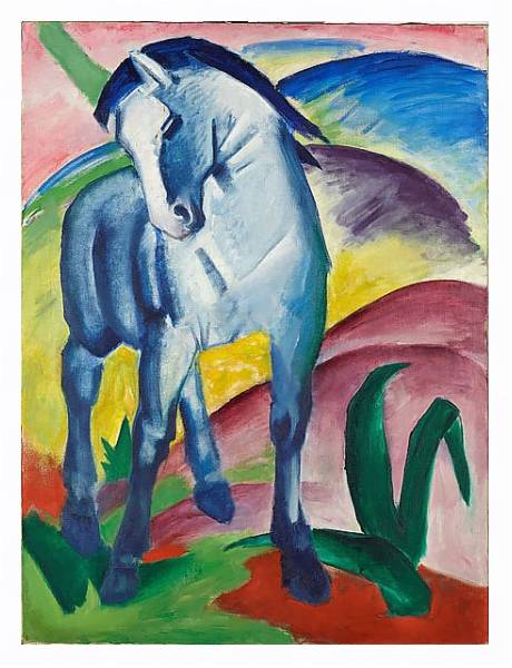 Постер Синяя лошадь I с типом исполнения На холсте в раме в багетной раме 221-03