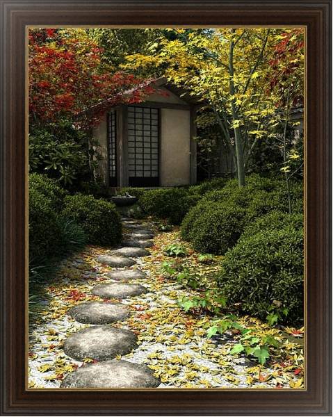 Постер Японский садик 2 с типом исполнения На холсте в раме в багетной раме 1.023.151