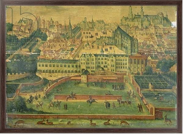 Постер A View of the Royal Palace, Brussels с типом исполнения На холсте в раме в багетной раме 221-02