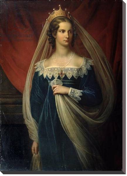 Постер Portrait of Princess Charlotte von Preussen, 1817 с типом исполнения На холсте без рамы