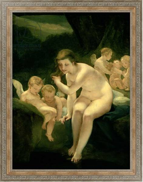 Постер Venus Bathing or Innocence с типом исполнения На холсте в раме в багетной раме 484.M48.310