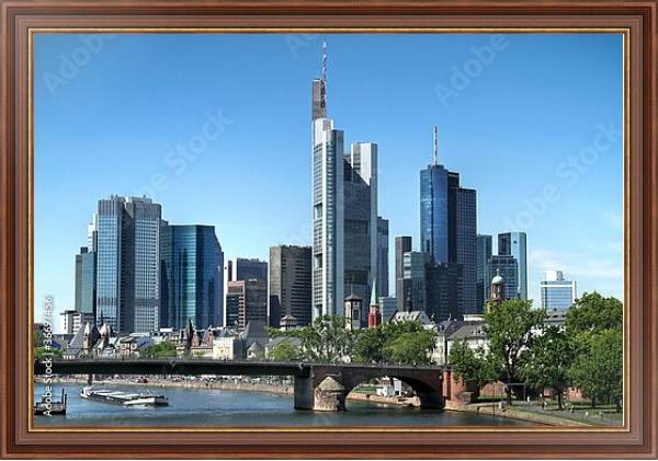 Постер Германия. Франкфурт. Панорама с типом исполнения На холсте в раме в багетной раме 35-M719P-83