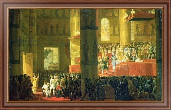 Постер The Coronation of the Empress Maria Fyodorovna 1797 с типом исполнения На холсте в раме в багетной раме 35-M719P-83