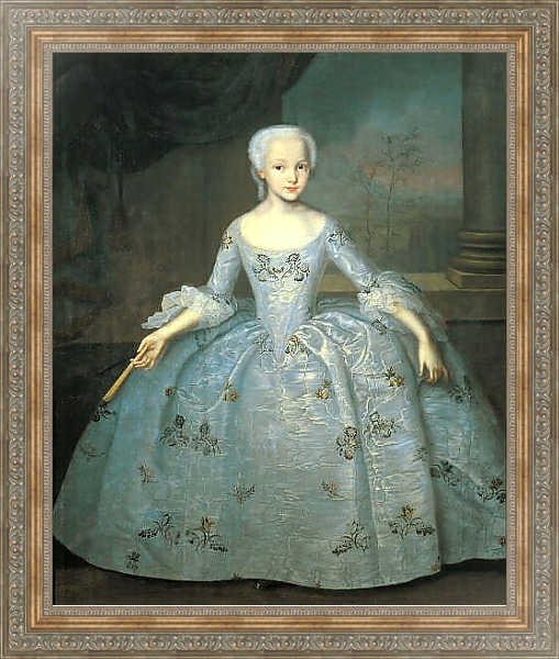 Постер Портрет Сарры Элеоноры Фермор. Около 1750 с типом исполнения На холсте в раме в багетной раме 484.M48.310