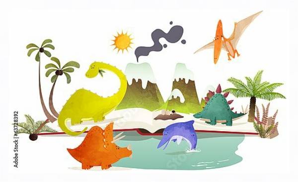 Постер Мир диназавров с типом исполнения На холсте в раме в багетной раме 221-03