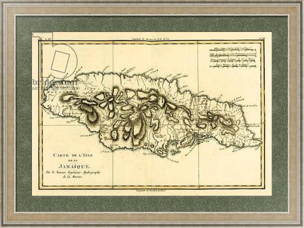 Постер The Island of Jamaica, 1780 с типом исполнения Акварель в раме в багетной раме 485.M40.584