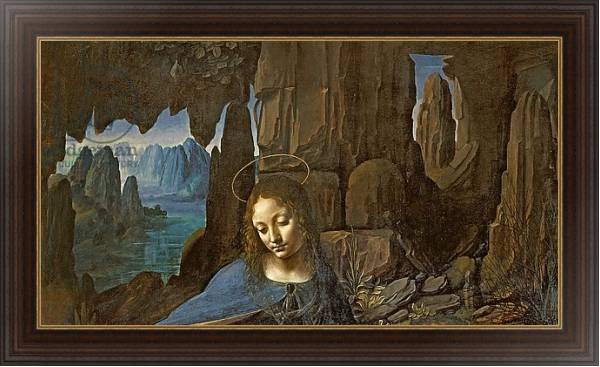 Постер The Virgin of the Rocks, c.1508 с типом исполнения На холсте в раме в багетной раме 1.023.151