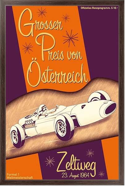 Постер Автогонки 67 с типом исполнения На холсте в раме в багетной раме 221-02