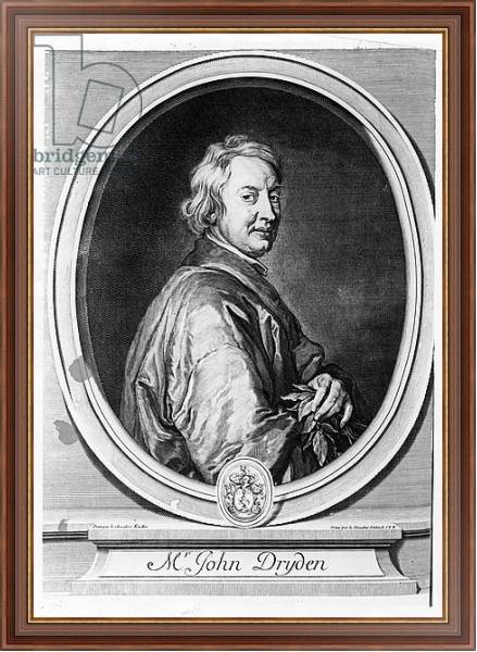 Постер John Dryden engraved by Gerard Edelinck с типом исполнения На холсте в раме в багетной раме 35-M719P-83