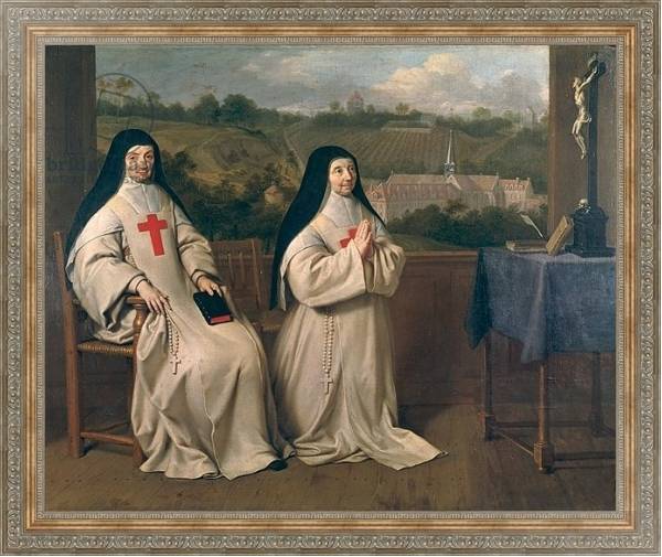 Постер Two Nuns с типом исполнения На холсте в раме в багетной раме 484.M48.310